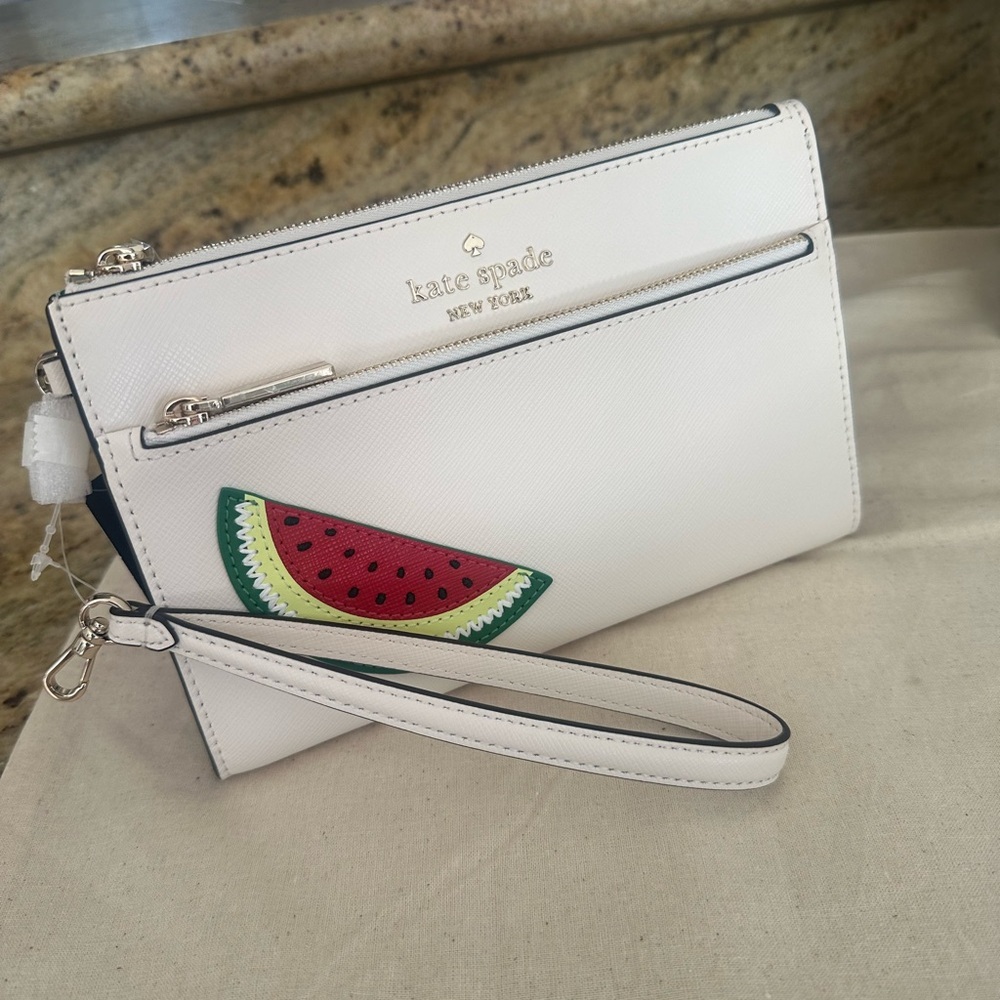 Unique 🍉 new Kate spade leather wallet wristlet - Picture 3 of 9
